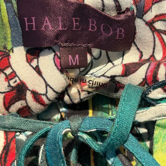 Hale Bob Womens Long Sleeve Multicolor Floral Shirt Dress 79CN6417 - Size M - Picture 9 of 10